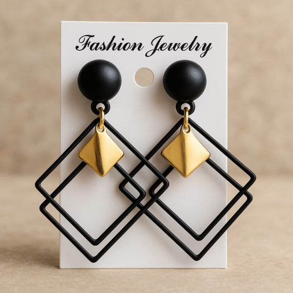 Modern Geometric Drop Earrings