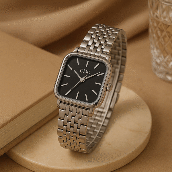 Silver Square Wristwatch